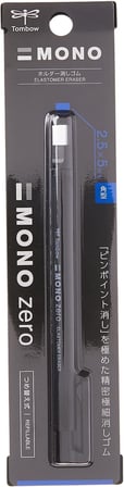Tombow Mono Zero Silgi, Dikdörtgen, 2,5 Mm, Siyah