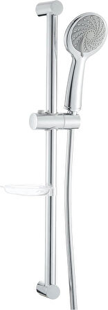 Artema Samba A45680Sta 3F Sürgülü El Duşu Takımı, 6 L/Dk Su Akışı, Duvara Monte, Krom