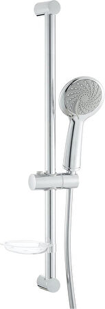 Artema Samba A45680Sta 3F Sürgülü El Duşu Takımı, 6 L/Dk Su Akışı, Duvara Monte, Krom