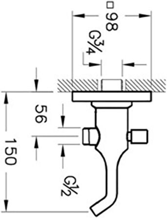 Artema Suit U A42490 Çıkış Ucu, El Duşu Çıkışlı, Krom
