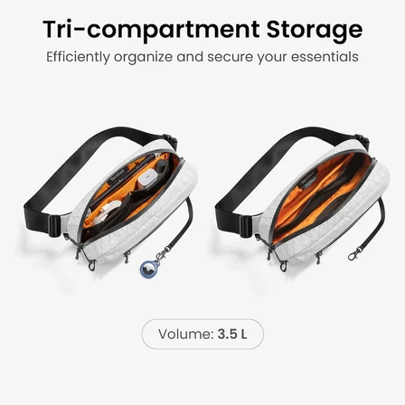 Tomtoc 1,5L–3,5L Sling Çanta Rfid Korumalı, Erkek Kadın Için Crossbody Göğüs Omuz Çantası, Suya Daya