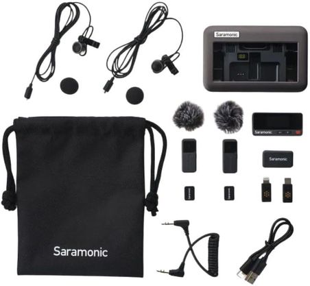 Saramonic Air 01 Kablosuz Yaka Mikrofonu, Dijital Ses Kayıt, Usb-C Ve 3.5Mm Trs Bağlantı, Vlog Ve Rö