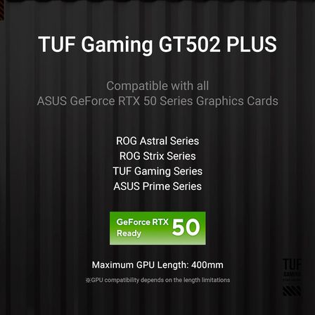 Asus Tuf Gaming Gt502 Panaromik Temperli Cam Usb Type-C Atx, Micro-Atx, Mini-Itx Fanlı Bilgisayar Ka