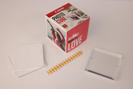 Canon Photo Cube Creative Pack, Pink - Pp-201 Glossy Ii Fotoğraf Kağıdı 5X5" (40 Yaprak) + Fotoğraf 