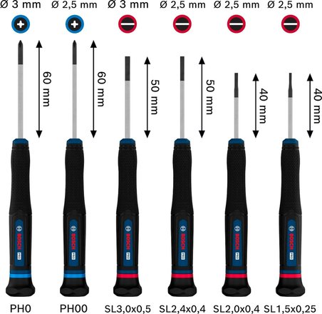 Bosch Tornavida Seti 6 Parça