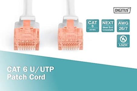 Digitus Professional Dk-1617-200 Cat 6 U-Utp Patch Kablosu, Lszh, Awg 26/7, 20 M Gri