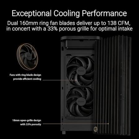 Asus Proart Pa401 Wood Edition, Orta Kule Atx Pc Kasası, Ahşap Ön Panel, Temperli Cam Yan Panel, 2 X