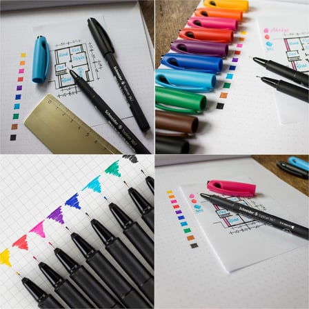 Schneider Topliner 967 Fineliner (Çizgi Kalınlığı 0,4 Mm) 10'Lu Kutu Çeşitli