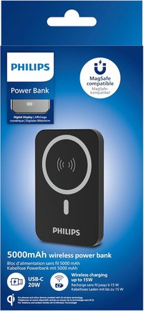 Philips Dlp9771/00 5.000 Mah 20W Magsafe Wireless Powerbank 1Xusb-C, Siyah