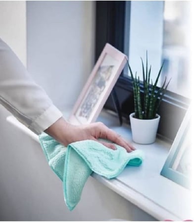 Tupperware Mikrofiber Toz Bezi 2'Li Temizlik Bezi Mavi-Mint