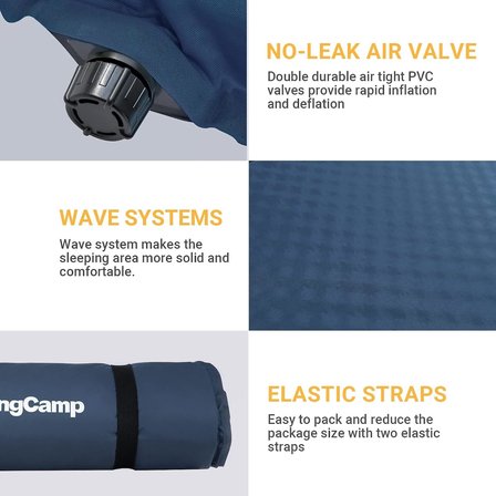 Kingcamp Gri Classic Double Sisme Mat