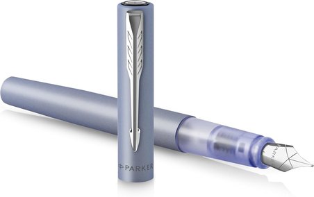Parker Vector Xl Mat Dolma Kalem, Gümüş-Mavi, M, Mavi