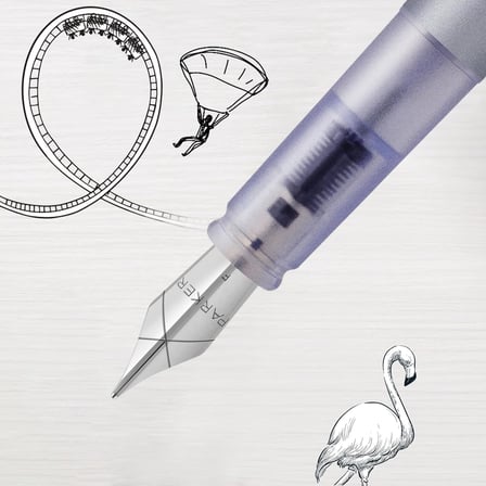 Parker Vector Xl Mat Dolma Kalem, Gümüş-Mavi, M, Mavi