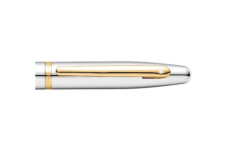 Sheaffer Vfm 9422 Parlak Krom Dolma Kalem, Altın Kaplama Süslemeli - Orta