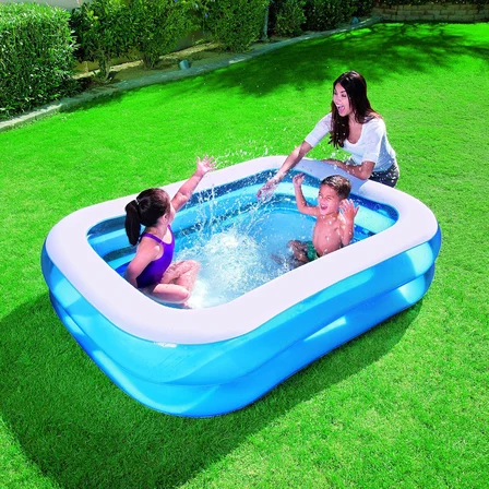 bestway 54005 dikdörtgen aile havuzu, 201 x 150 x 51 cm, yeşil