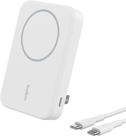 Belkin Boostcharge Pro Kablosuz Powerbank 8000Mah, Qi2, Magsafe Uyumlu Taşınabilir Şarj Cihazı + Dah