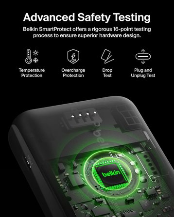 Belkin Boostcharge Pro Kablosuz Powerbank 8000Mah, Qi2, Magsafe Uyumlu Taşınabilir Şarj Cihazı + Dah