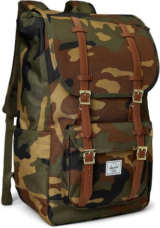 Herschel Little America | Su İtici Kumaş Sırt Çantası, 16" Laptop Uyumlu, 30 L