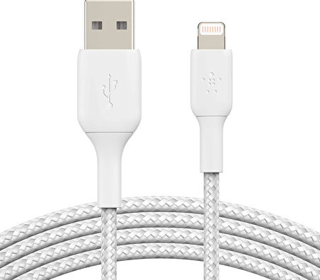 Belkin Örgülü Lightning Kablosu (Iphone, Ipad, Airpods Için Boost Charge Lightning/Usb Kablosu) Mfi 