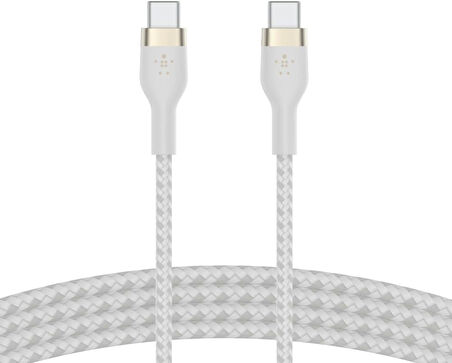 Belkin Boostcharge Pro Flex Örgülü Usb C Tipi - C Kablosu (1M/3,3Ft), Usb-If Sertifikalı Güç Dağıtım