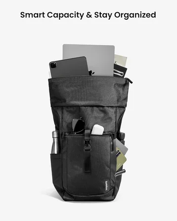 Tomtoc Flap Laptop Sırt Çantası, 17-23 Litre Düşünceli Tasarım, 15.6 Inç Laptop, Macbook Pro 16 Için