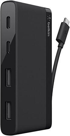 Belkin Bağlı Usb-C Kablolu Belkin Usb-C 4 Bağlantı Noktalı Usb-C Dizüstü Bilgisayarlar Için Usb-C Hu