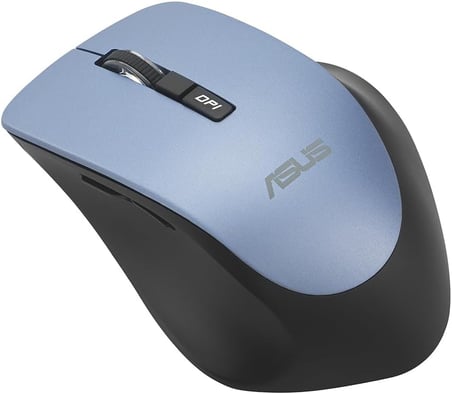 Asus Wt425 Si̇yah-Mavi̇ (Mist Blue) Kablosuz Mouse 1000Dpi Ve 1600Dpi Modları Ile