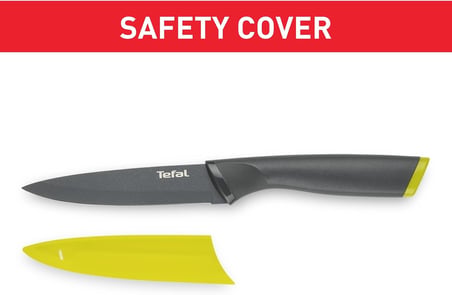 Tefal Fresh Kitchen Office Bıçağı 12 Cm + Kılıf, Mutfak Bıçağı, Yumuşak Dokunuşlu, Konforlu, Paslanm
