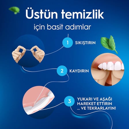 Oral-B Satin Tape Diş İpi, Plak Temizler, Parafinli Diş İpi, Nane Aroması, 50M