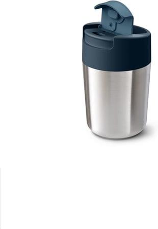 Joseph Joseph Sipp Çelik Paslanmaz Çelik Seyahat Kupası Kapaklı Kapaklı - 340 Ml (12 Fl. Oz) - Antra