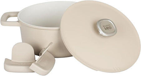 Berghoff Leo Phantom Kapakli Yapişmaz Tencere 24 Cm Latte