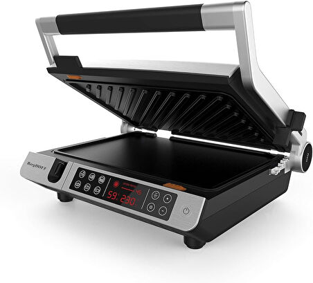 Berghoff Gem Titan Izgara & Tost Makinesi – 2000 W, 340×240 Mm, Lcd Dokunmatik Kontrol