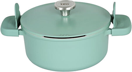 Berghoff Leo Phantom Kapaklı Yapışmaz Tencere 24 Cm Ve Kızartma Tavası 24 Cm Forest Green