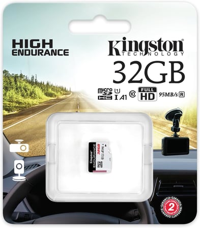 Kingston High-Endurance 32Gb Microsd Hafıza Kartı Sdce/32Gb 95Mb/S - 30Mb/S Kadar Okuma Yazma, Ev Gü