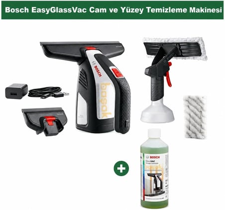 Bosch Easyglassvac Cam Temizleme Seti + Glassvac Deterjan