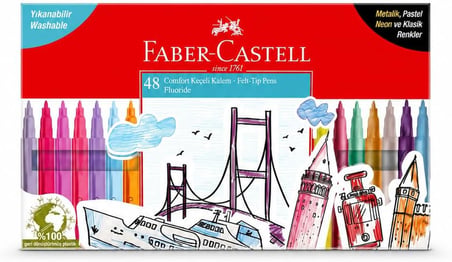 Faber-Castell Comfort Keçeli Kalem Maxi Set, 48Li