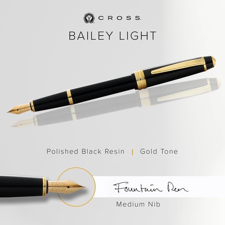Cross At0746-9Mf Bailey Light Dolmakalem Siyah Altın ( M Uç )