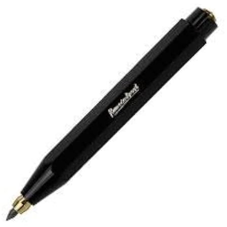 kaweco 10000780 skyline clutch mekanik kurşun kalem, 3.2 mm uç siyah