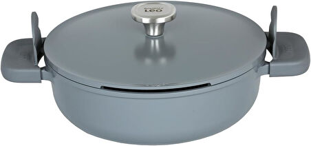 Berghoff Leo Phantom Pilav Tenceresi 28 Cm Ve Kızartma Tavası 28 Cm Smoked Grey