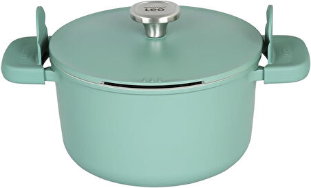 Berghoff Leo Phantom Kapakli Yapişmaz Deri̇n Tencere 24 Cm Forest Green