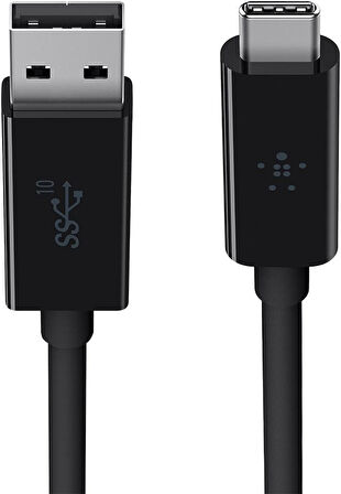 Belkin Usb 3.1 Usb-C - Usb-A Kablosu, 0,9 M (Usb-If Sertifikalı, 10 Gbps, Ultra Hd 4K), Siyah