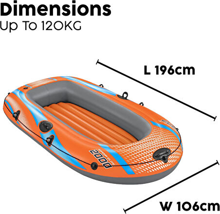 Bestway Kondor Elite 2000 Şişirilebilir Sal 1.96 M