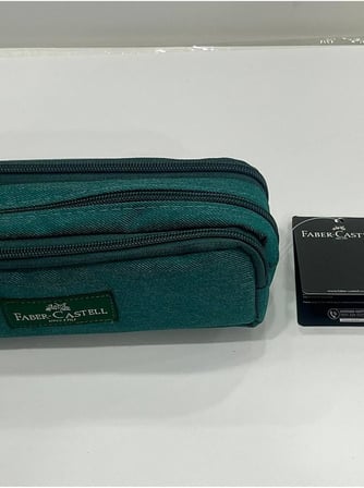 Faber-Castell Orijinal Yeşil Üç Gözlü Canlı Renkler Kalemlik