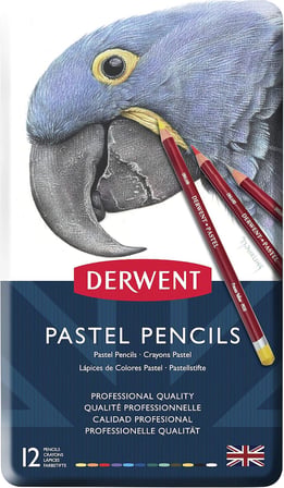 Derwent Pastel Renkli Metal Kutuda 12 Stück