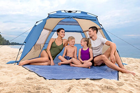 Bestway Swiftclick Kurulumlu Bestway Dome 4 Plaj Çadırı, 42 İnç Ve 50 İnç X 7 Ft 10 İnç X 49 İnç Vey