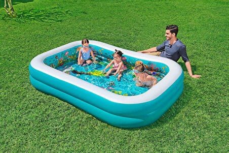 Bestway 3D Undersea Adventure Şişirilebilir Oyun Havuzu 2,62 M X 1.75 M X 51 Cm