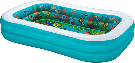 Bestway 3D Undersea Adventure Şişirilebilir Oyun Havuzu 2,62 M X 1.75 M X 51 Cm