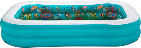 Bestway 3D Undersea Adventure Şişirilebilir Oyun Havuzu 2,62 M X 1.75 M X 51 Cm