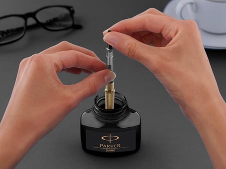 Parker Deluxe Dolma Kalem Için Dönüştürücü, Krom Kenarlı