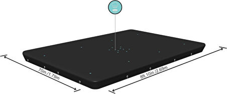 Bestway 2,82 M X 1,96 M Dikdörtgen Havuz Örtüsü